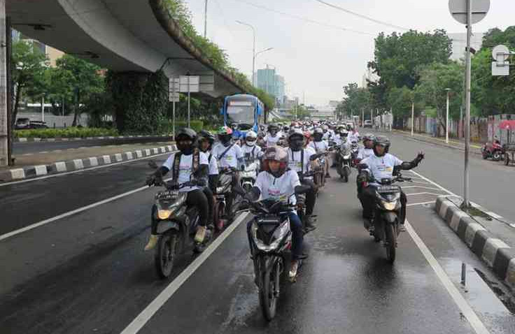 Komunitas Honda BeAT Ramaikan Jalanan Jakarta, Ada Apa ?