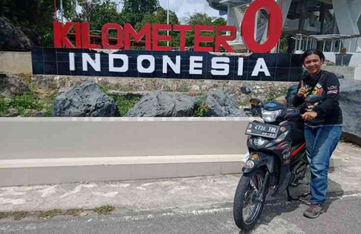 Lady Bikers Honda Revo Ini Sampai Ke Titik Nol Sabang Seorang Diri