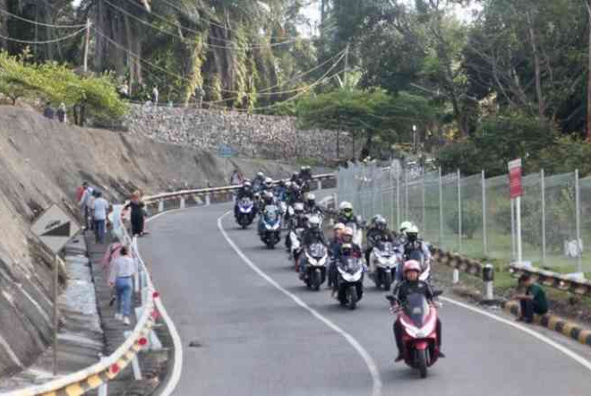 Serunya Sunmori Bikers Honda PCX Tangerang ke Cirata