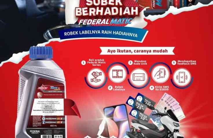 Buruan Ganti Oli, Sobek Berhadiah Motor Dari Federal Oil Masih Ada 