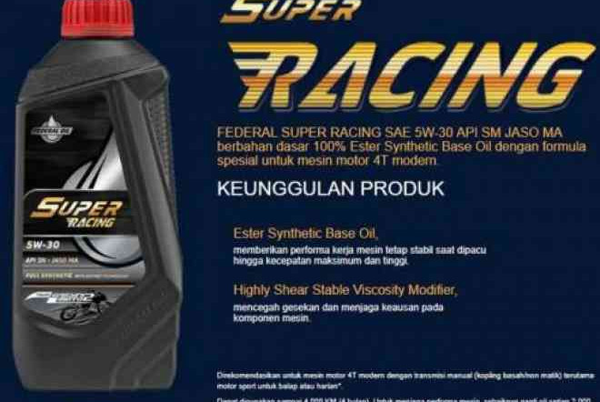 Pemilik Motor Sport Harus Pakai Oli yang Bagus, Gunakan Federal Super Racing