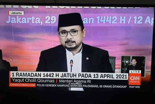 Hasil Sidang Isbat 2021, Selasa 13 April Puasa 1 Ramadhan 1442 H