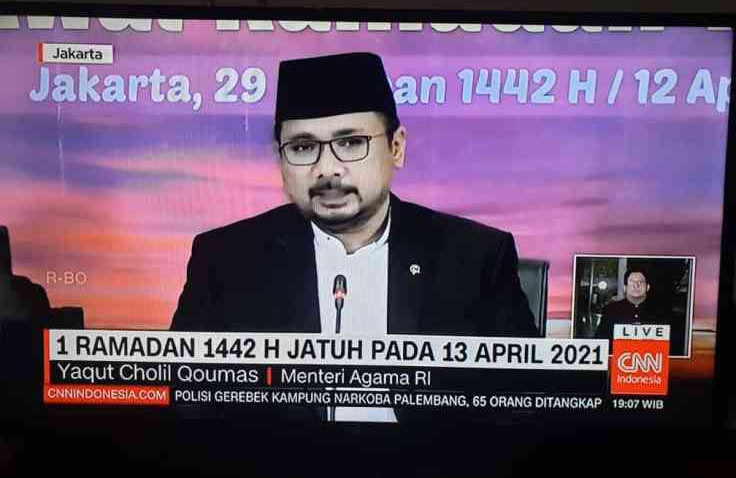 Hasil Sidang Isbat 2021, Selasa 13 April Puasa 1 Ramadhan 1442 H