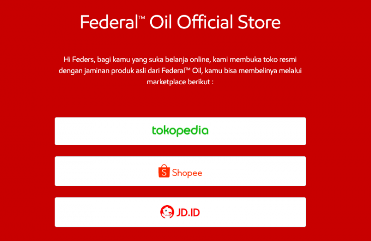 Berbelanja Produk Federal Oil™ Semakin Mudah Di Market Place Official Federal Oil™